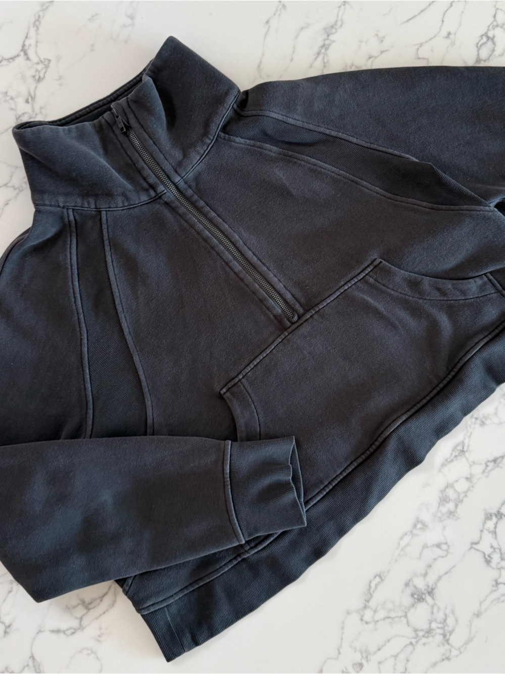 Quarter-Zip Pullover Sweatshirt - Charcoal